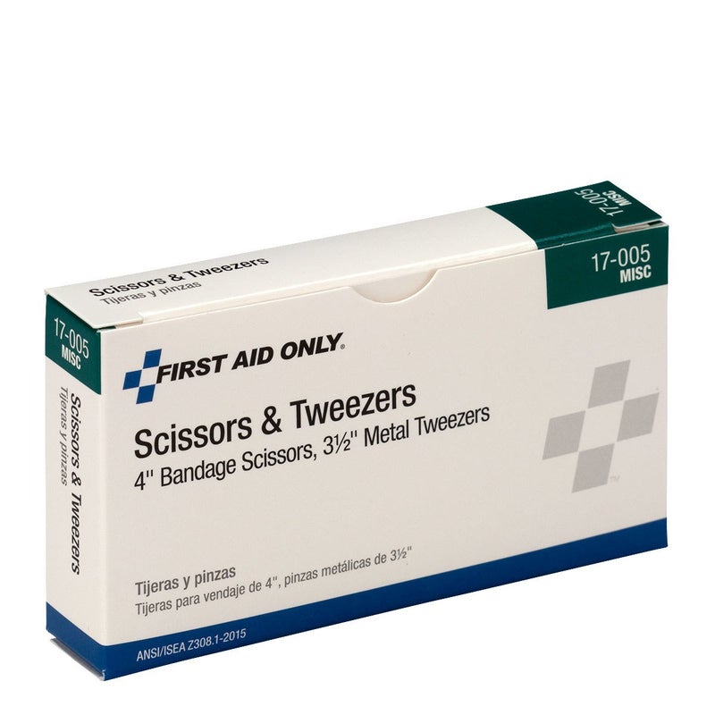 First Aid Only 17-005 Bandage Scissors and Forceps Tweezers Set for First Aid and More - Image 3